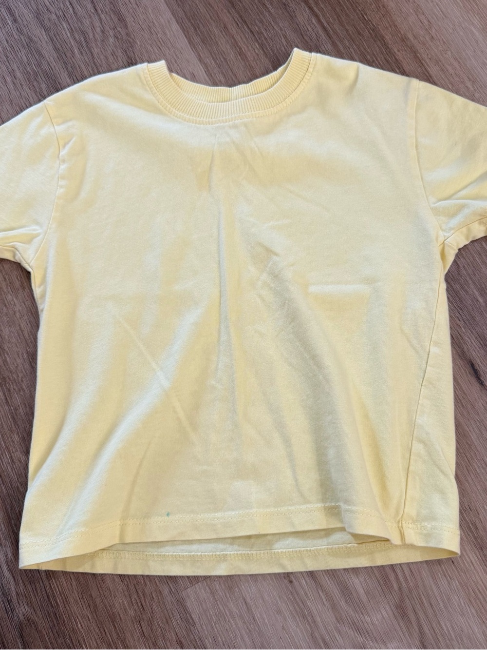 Zara Light Yellow Short Sleeve Crew Tee